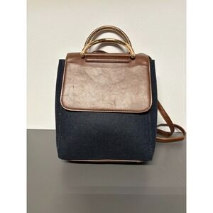 NWT Miztique Navy Blue Convertible Backpack Crossbody Bag Faux Leather BGT05501